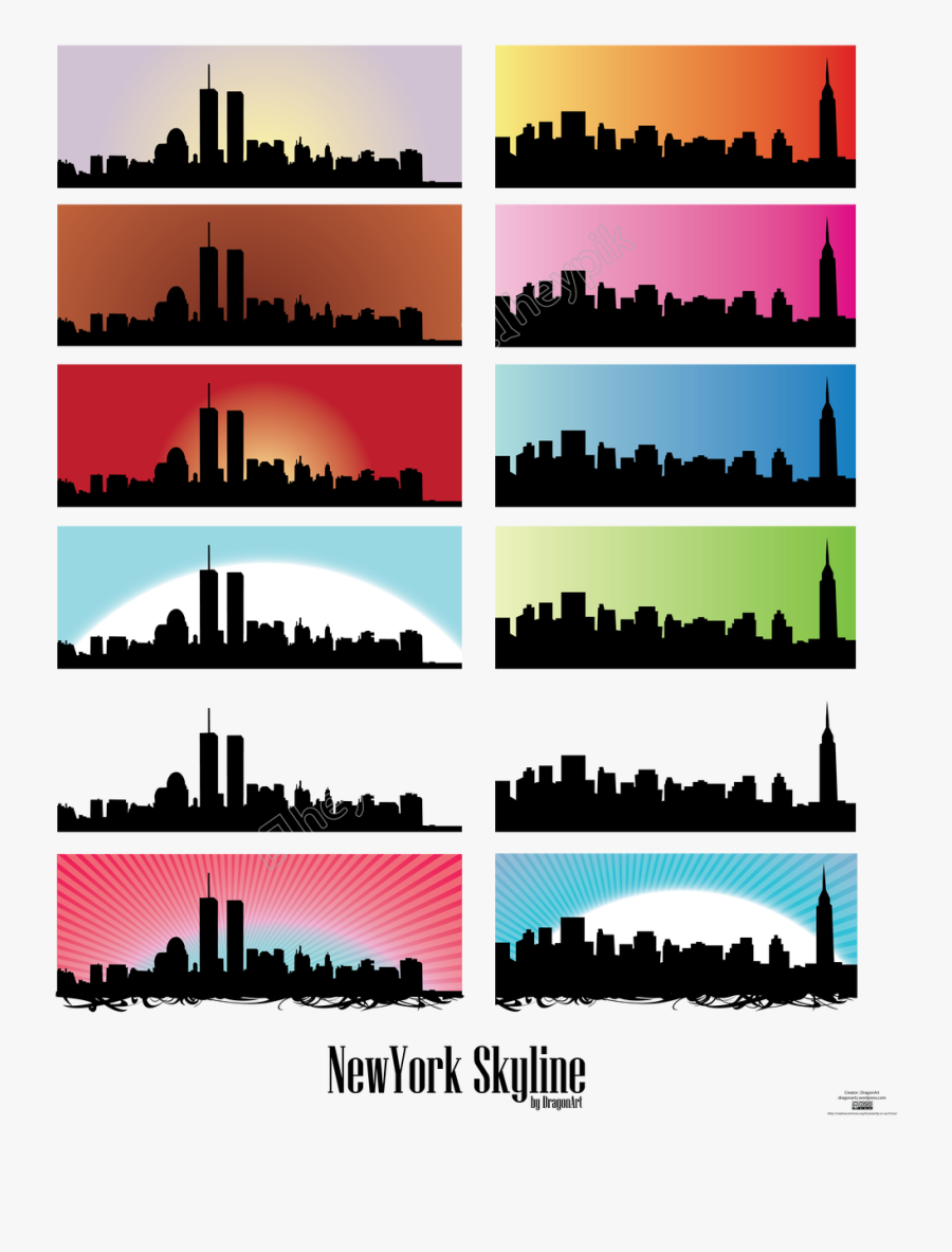 Transparent New York City Skyline Png - New York City Skyline Silhouette, Transparent Clipart