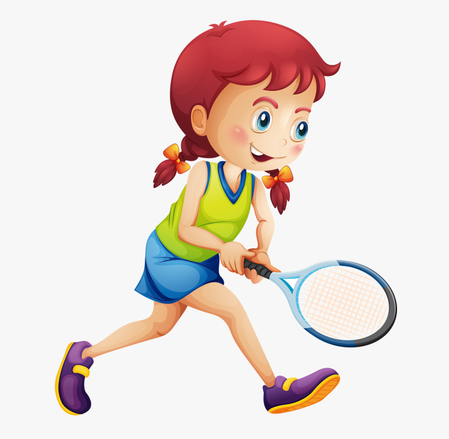 Tennis Girl Racket Illustration - Tennis Girl Clip Art, Transparent Clipart