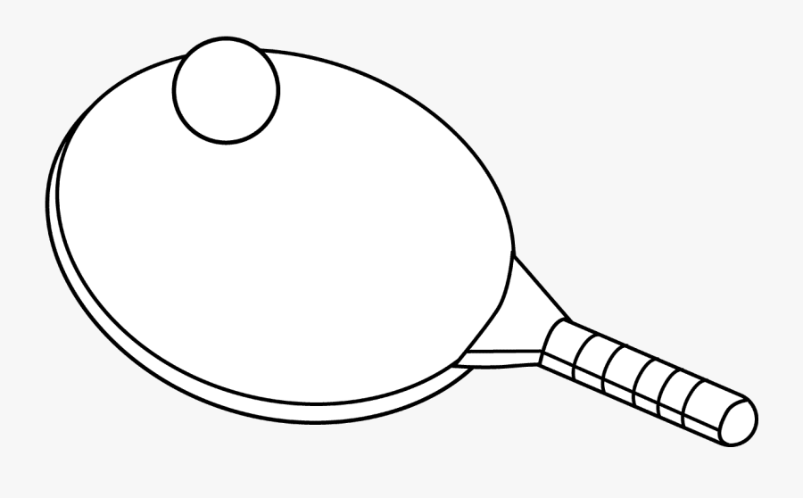 Ping Pong Clip Art Black And White - Table Tennis Clipart Black And White, Transparent Clipart