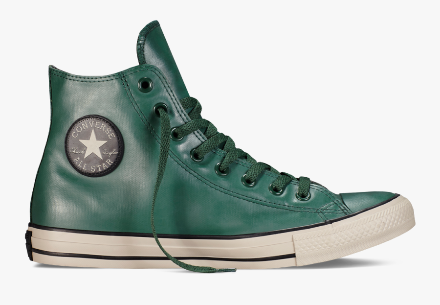 Converse Clipart Rubber Shoe - Converse All Star Green Leather, Transparent Clipart