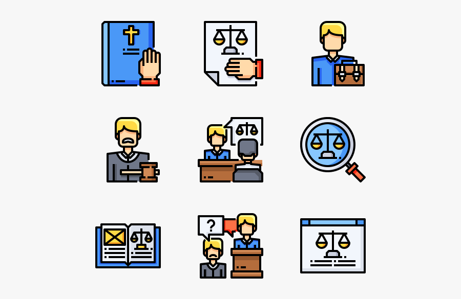 Law Justice - Cartoon, Transparent Clipart