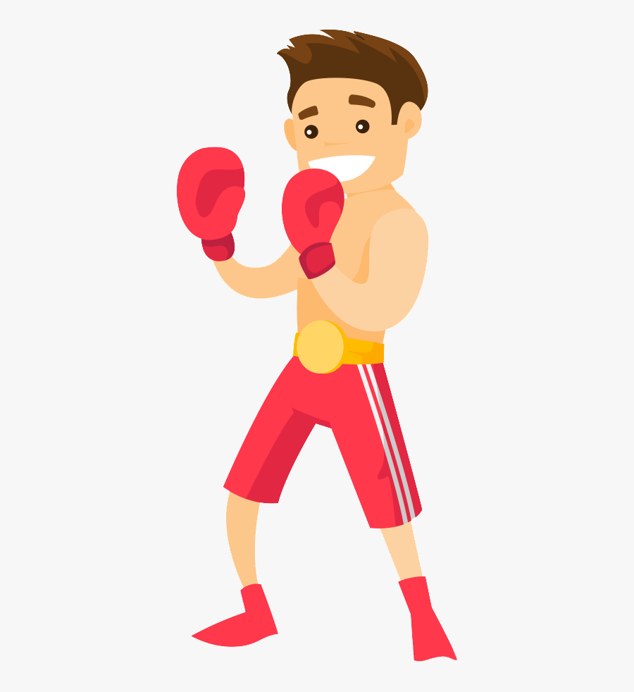 Boxing Gloves Clipart Single - Cartoon, Transparent Clipart