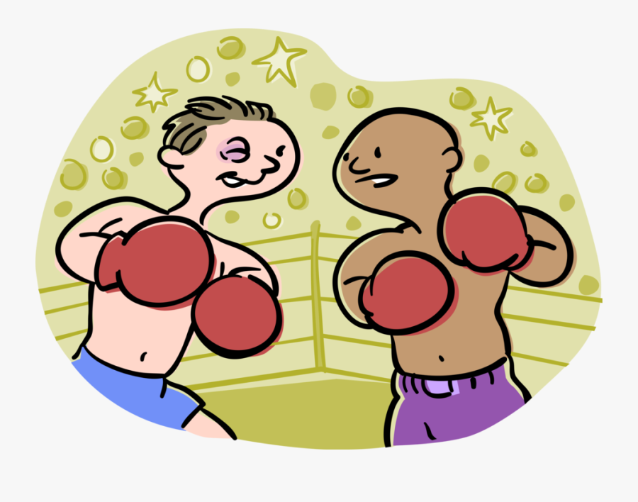 Vector Illustration Of Prizefighter Pugilist Boxers - Hit Below The Belt Idiom Meaning, Transparent Clipart