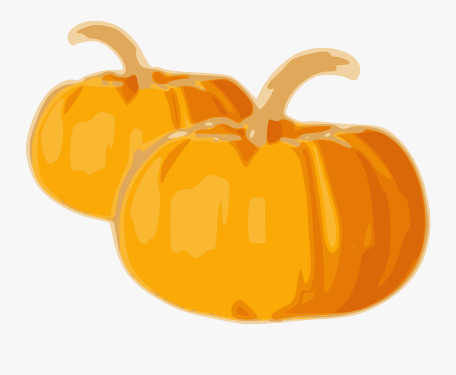 Pumpkin - Drawing Of Two Pumpkins, Transparent Clipart