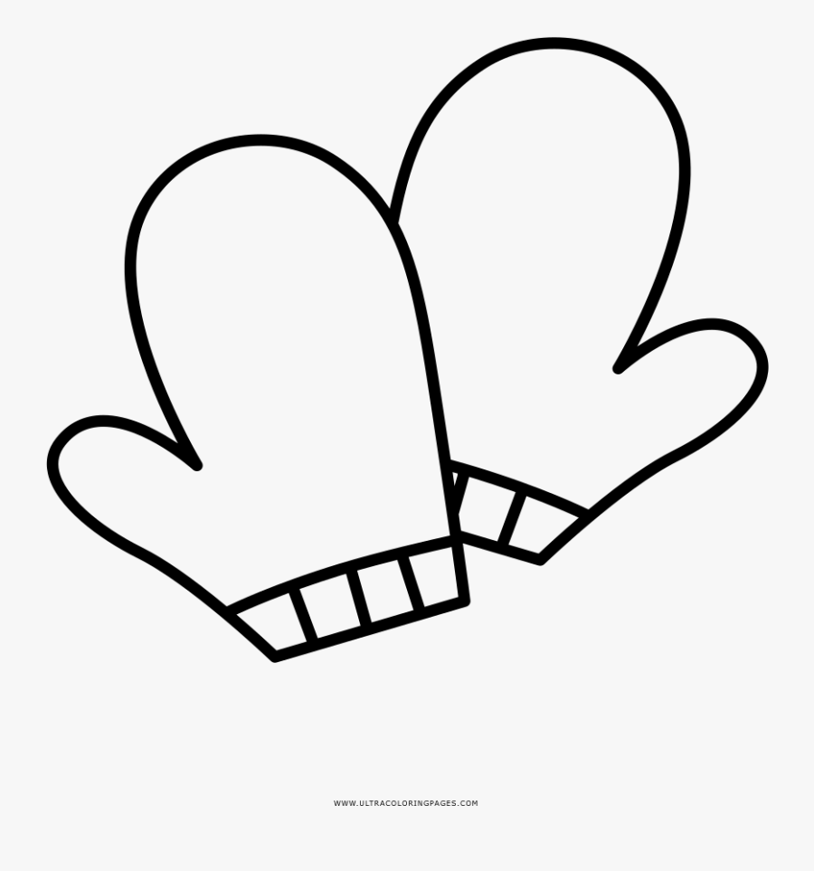 Mittens Coloring Page - Luva Desenho Para Colorir, Transparent Clipart