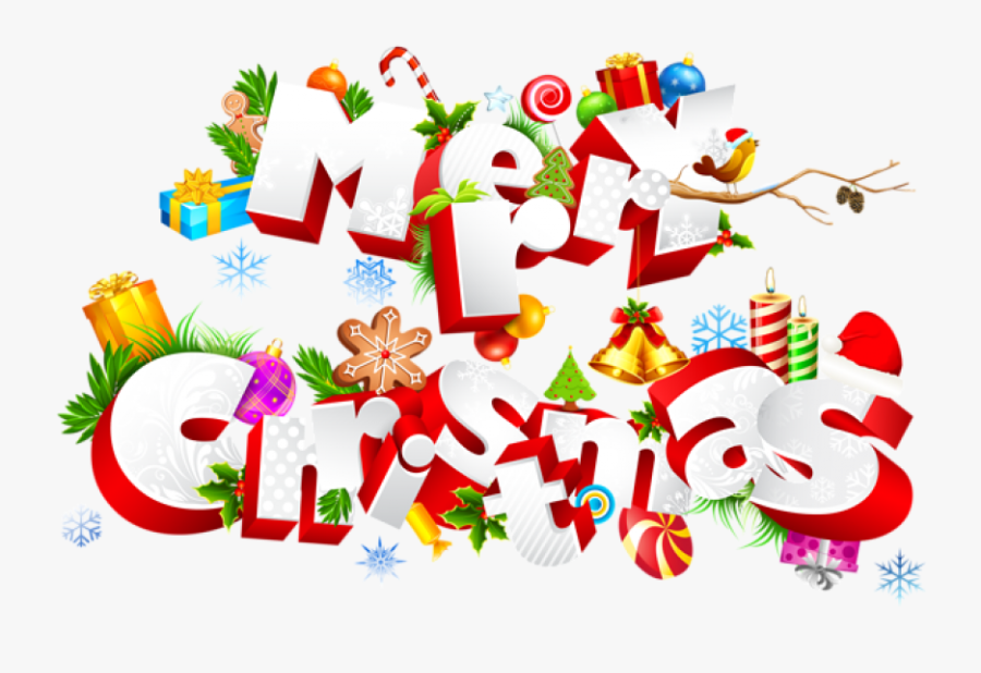 Transparent Merry Christmas Text Png - Merry Christmas Clipart Png, Transparent Clipart