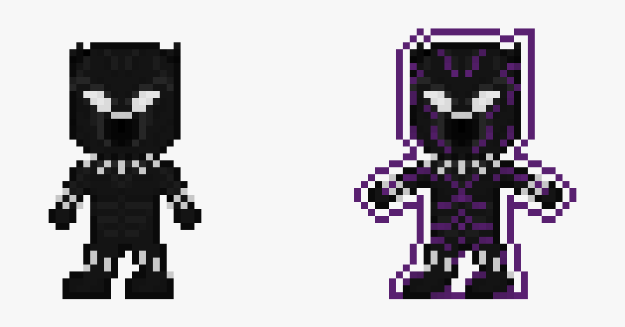 Black Panther Pixel Art, Transparent Clipart