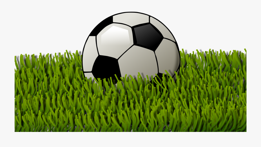 Soccer Ball On Grass 2 Svg Transparent Stock - Soccer Ball On Grass Clipart, Transparent Clipart