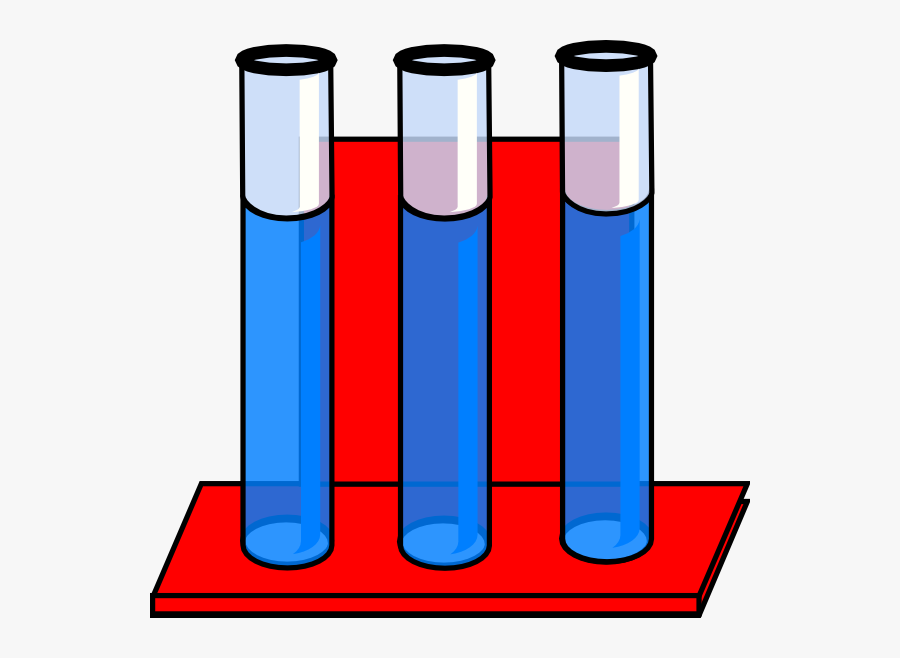 3 Test Tubes With Water, Transparent Clipart