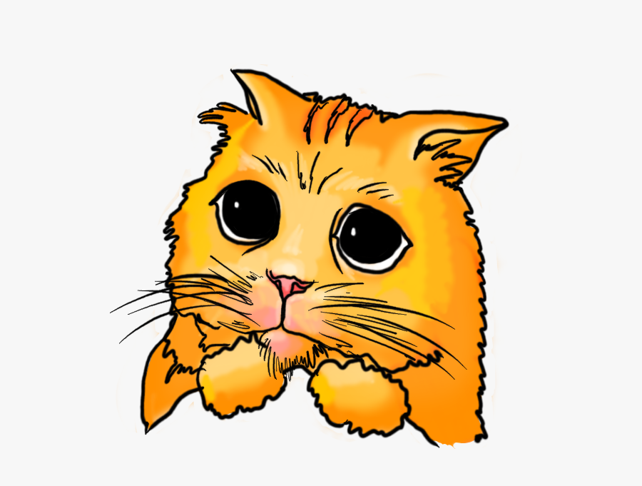 Clip Freeuse Library Corgi Clipart Face - Cute Sad Cat Cartoon, Transparent Clipart