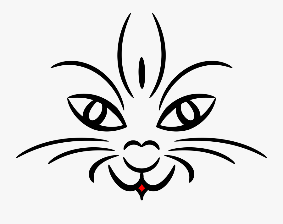 Cat Face Clip Arts - Cat Face Clip Art Black And White, Transparent Clipart