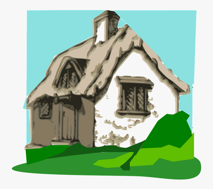 Cottage Hut Home - Three Little Pigs Meme, Transparent Clipart