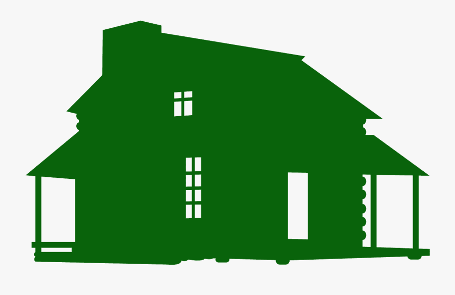 Log Cabin Silhouette, Transparent Clipart