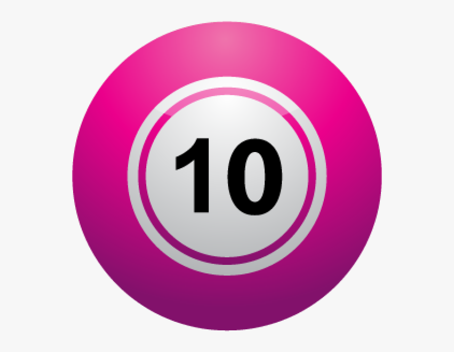 Lottery Ball Number 10, Transparent Clipart
