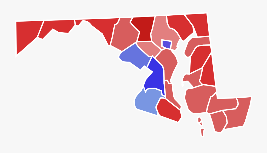 File Maryland Governor Results - Maryland 2016 Election Results By County, Transparent Clipart