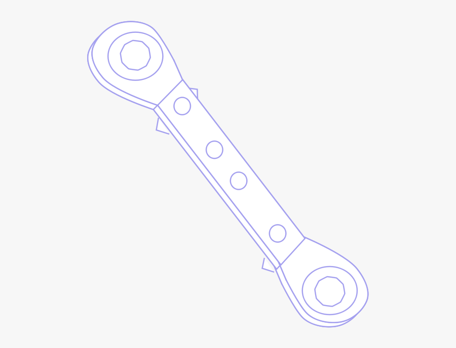 Ratchet Drawing Wrench Transparent Png Clipart Free - Sketch, Transparent Clipart