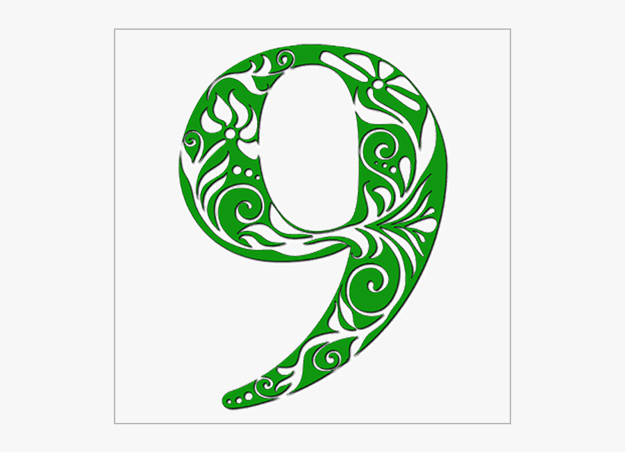 Green Number 9 Clipart, Transparent Clipart