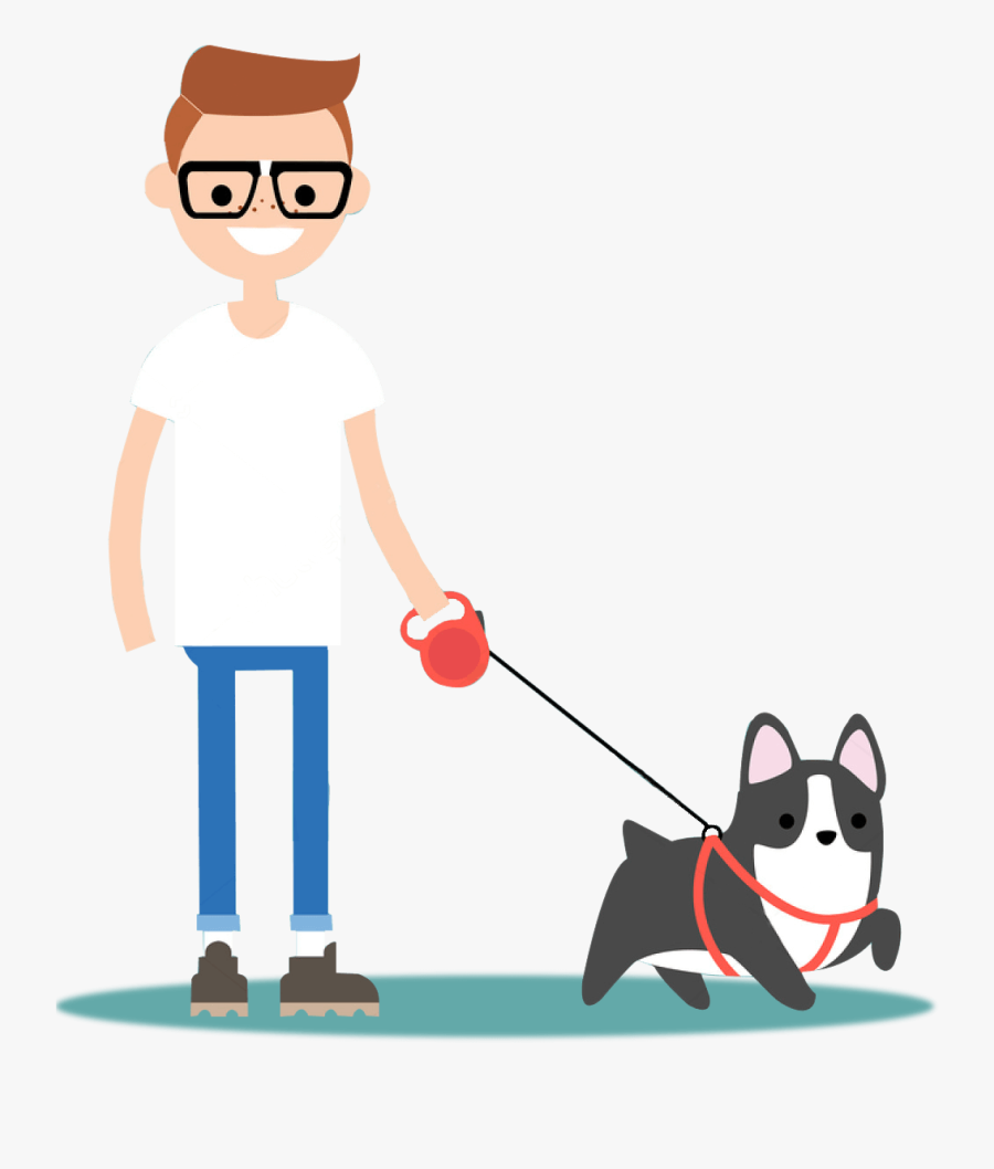 Walking Dog Cartoon Png , Png Download - Walk The Dog Png, Transparent Clipart