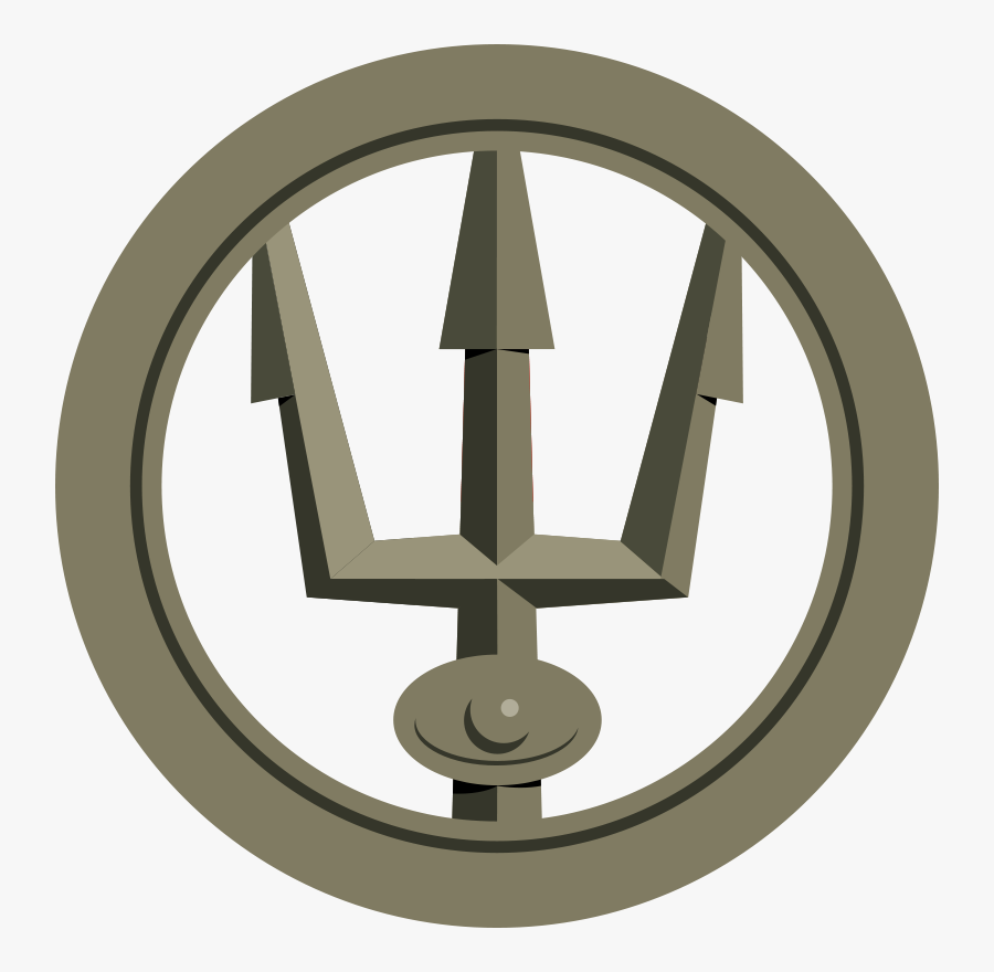 Trident - Poseidon Trident Flag, Transparent Clipart