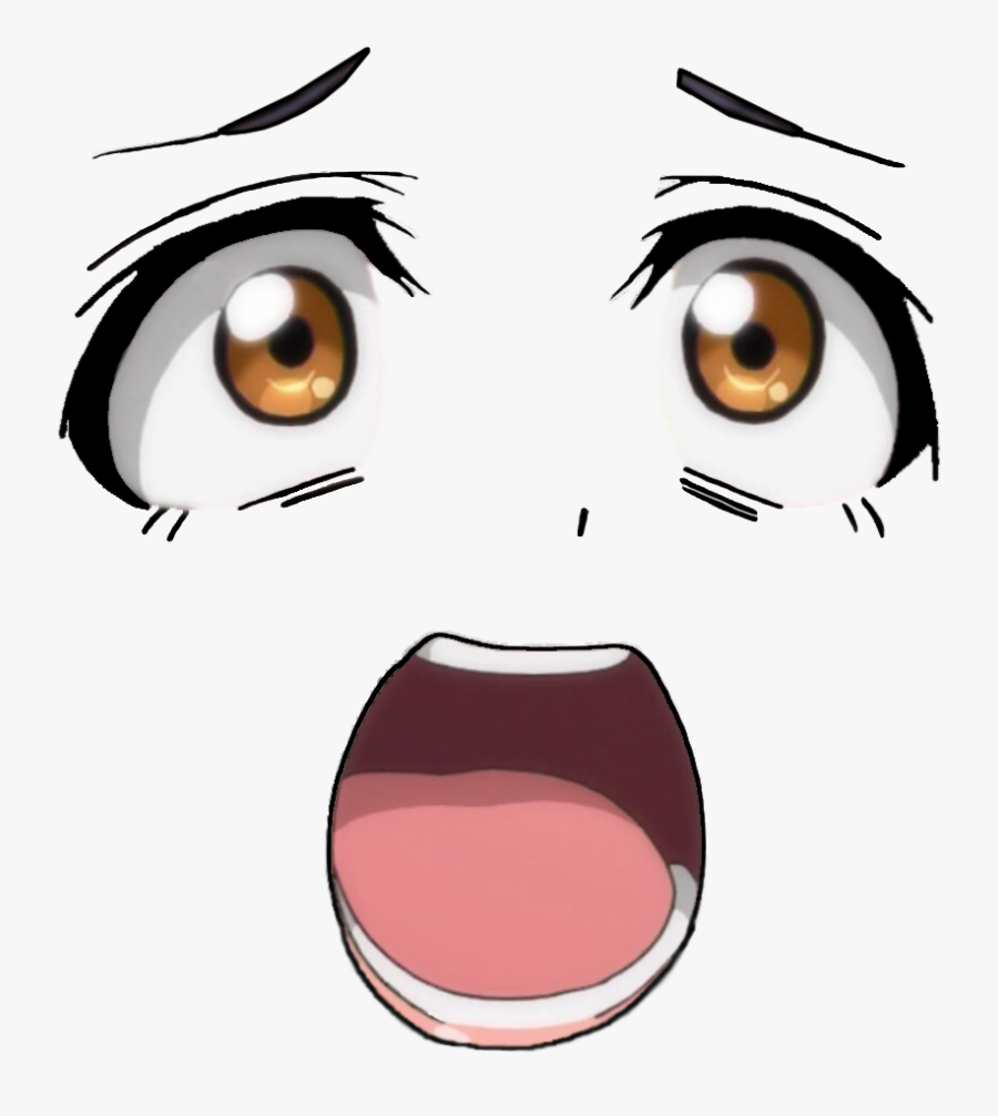 Clip Art Ahegao For Free - Transparent Anime Girl Face, Transparent Clipart
