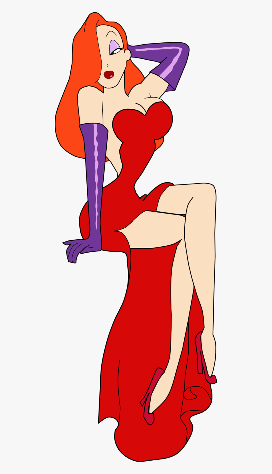 Knee Clipart Elbow - Cartoon Jessica Rabbit, Transparent Clipart