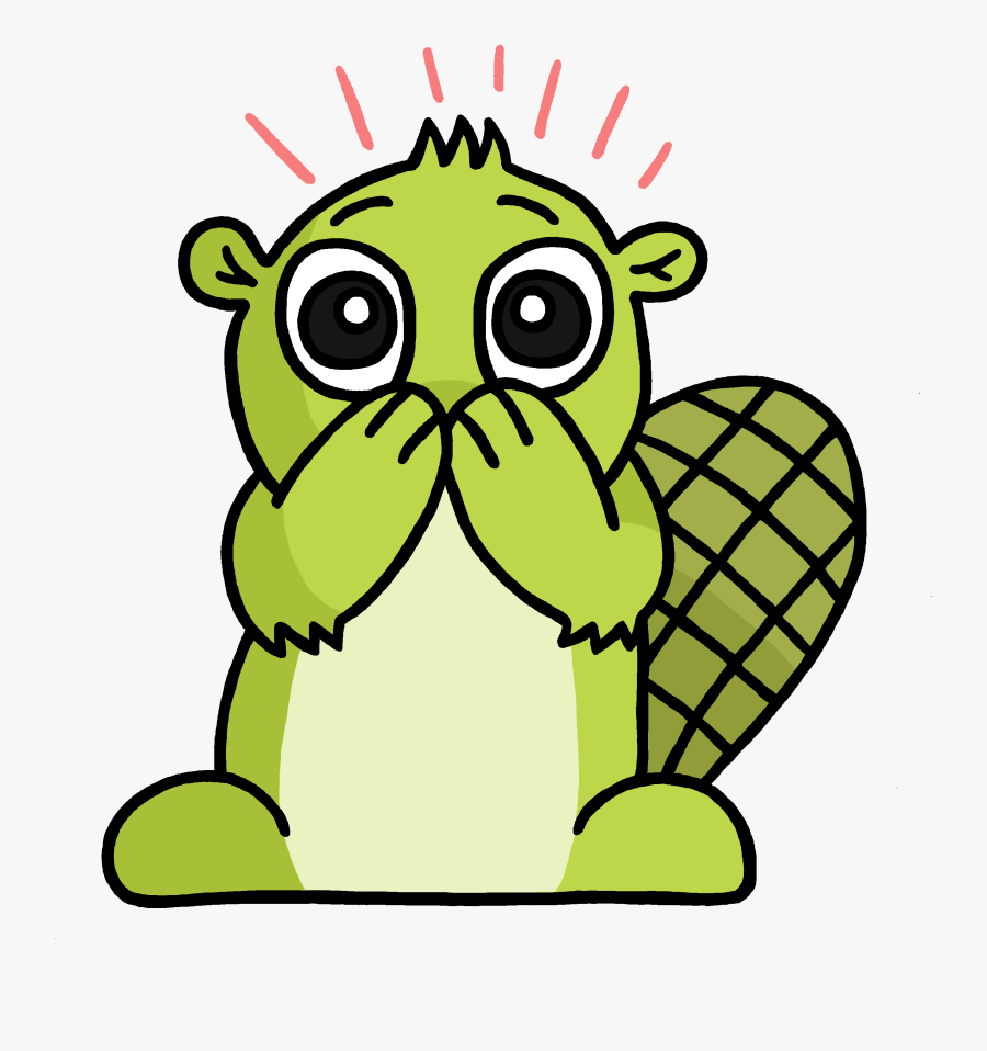 Shocked Adsy - Adsy Beaver, Transparent Clipart