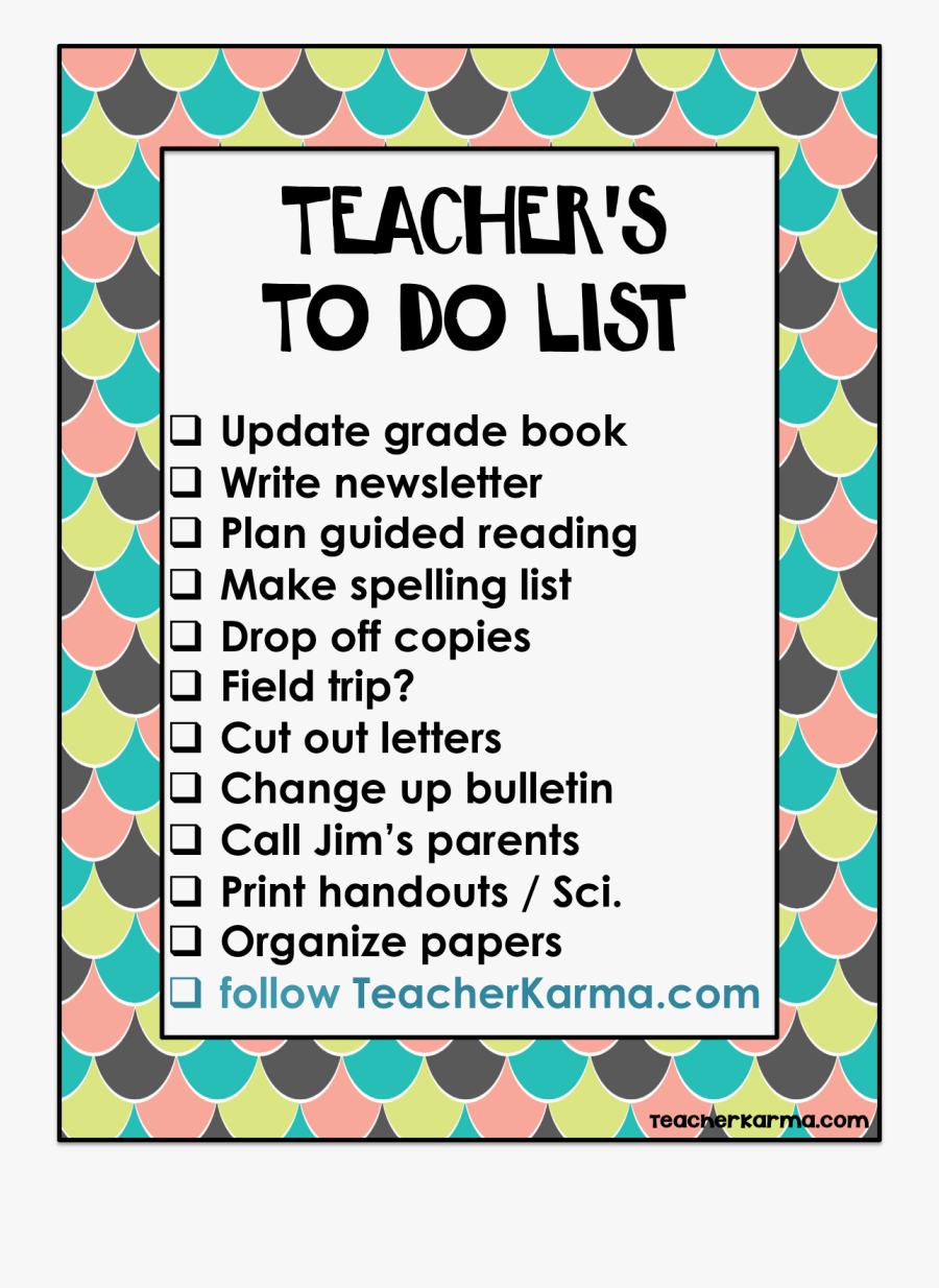 Teacher Things To Do, Transparent Clipart