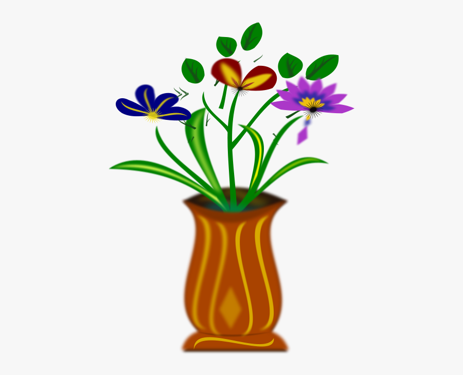 Flores - Jarron Con Flores Animado, Transparent Clipart