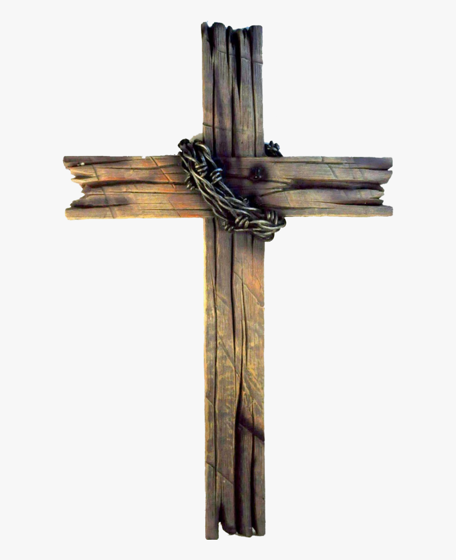 Rugged Cross Christian Wood Old The Drawing Clipart - Wooden Cross, Transparent Clipart