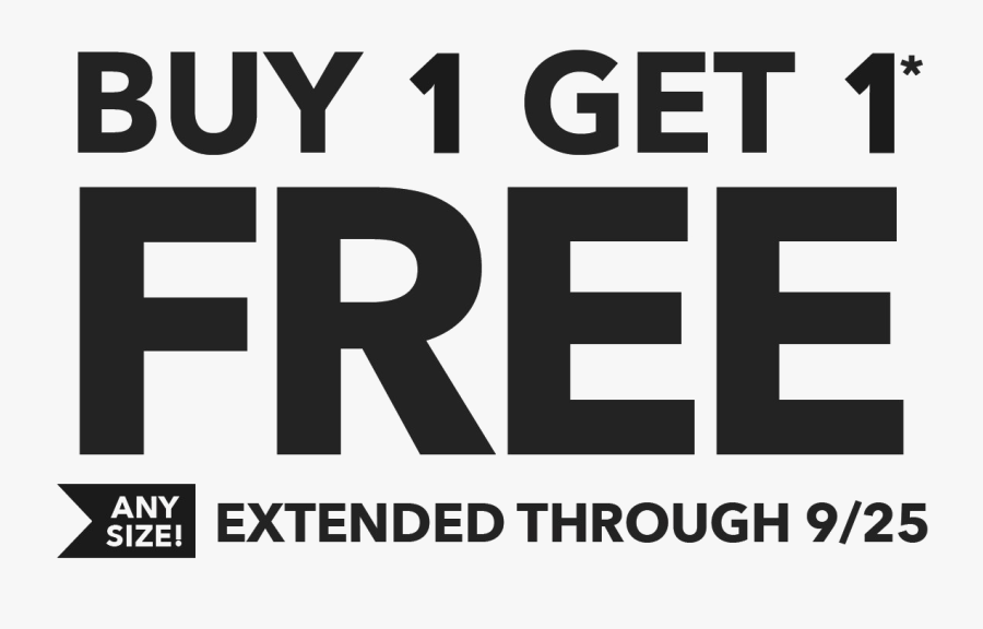 Buy 1 Get 1 Free Png Clipart - Buy One Get One Free Black, Transparent Clipart