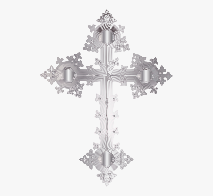 Platinum Ornate Cross No Background - Ethiopian Orthodox Cross Png, Transparent Clipart
