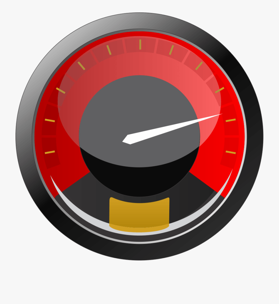 Speed Gauge Clipart - Speedometer Icon, Transparent Clipart