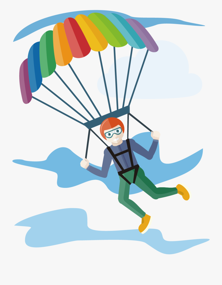 Parachuting Clip Art Sport - Parachuting Clipart, Transparent Clipart