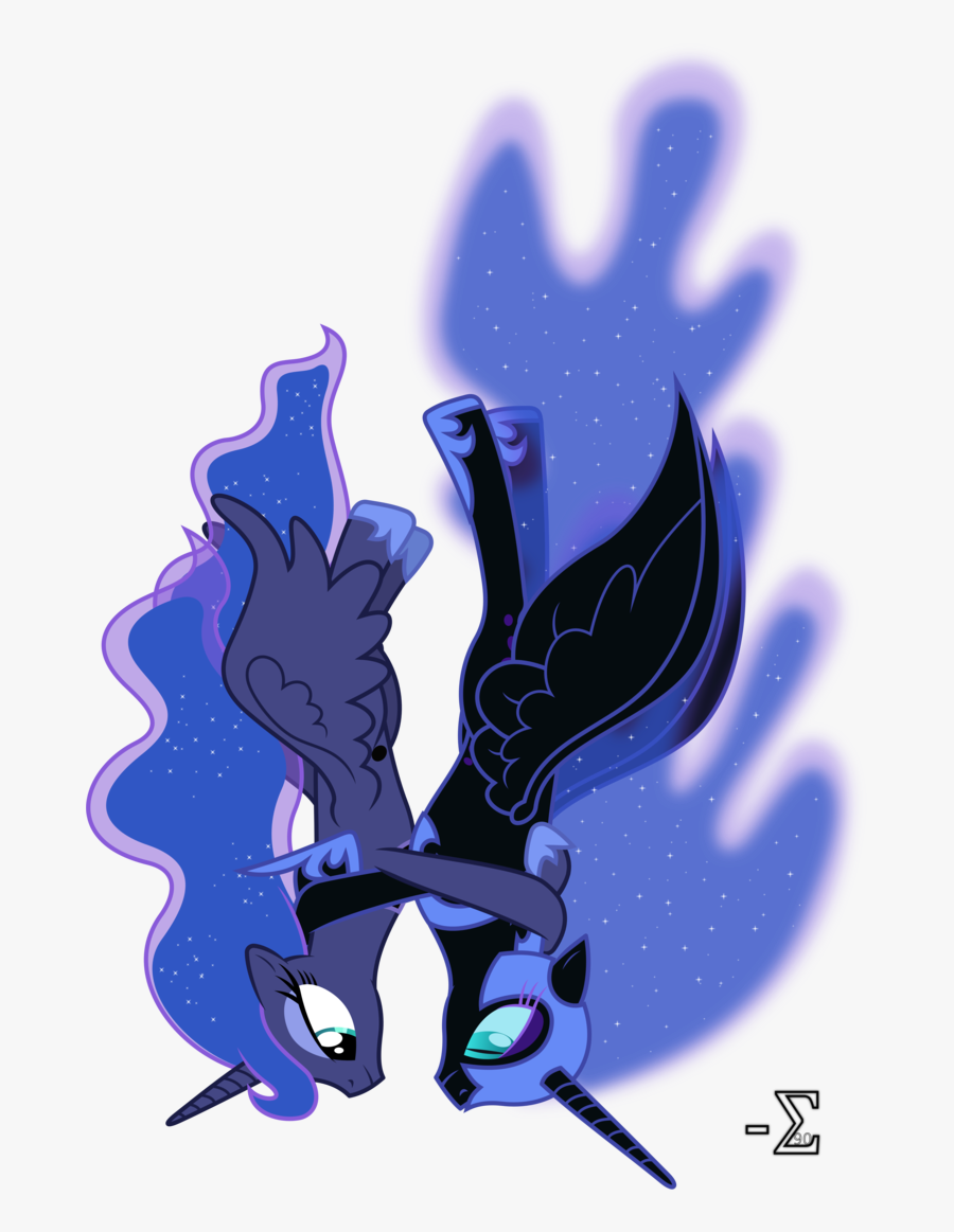 Nightmare Moon And Princess Luna Skydiving By 90sigma Mlp Princess Base Nightmare Moon And Luna Free Transparent Clipart Clipartkey