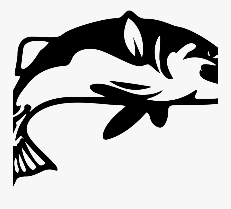 Clipart Black And White Clip Fish - Silhouette Fish Clipart Black And White, Transparent Clipart