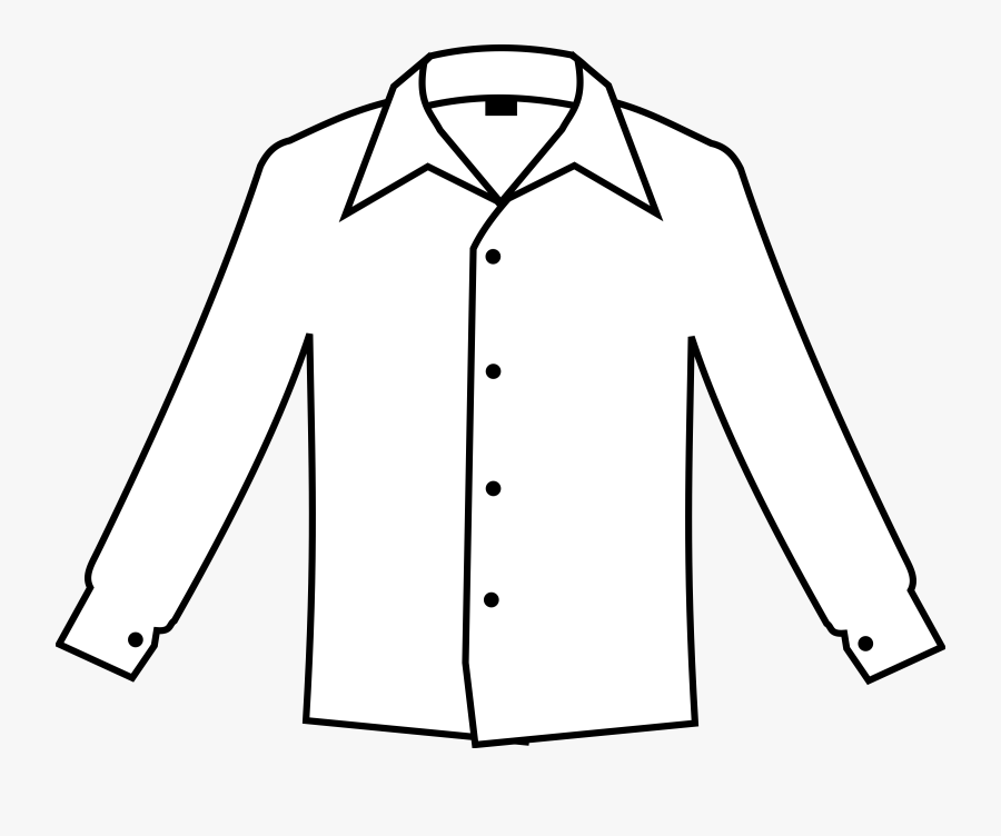 Simple White Big Image - Shirt Clipart Black And White, Transparent Clipart