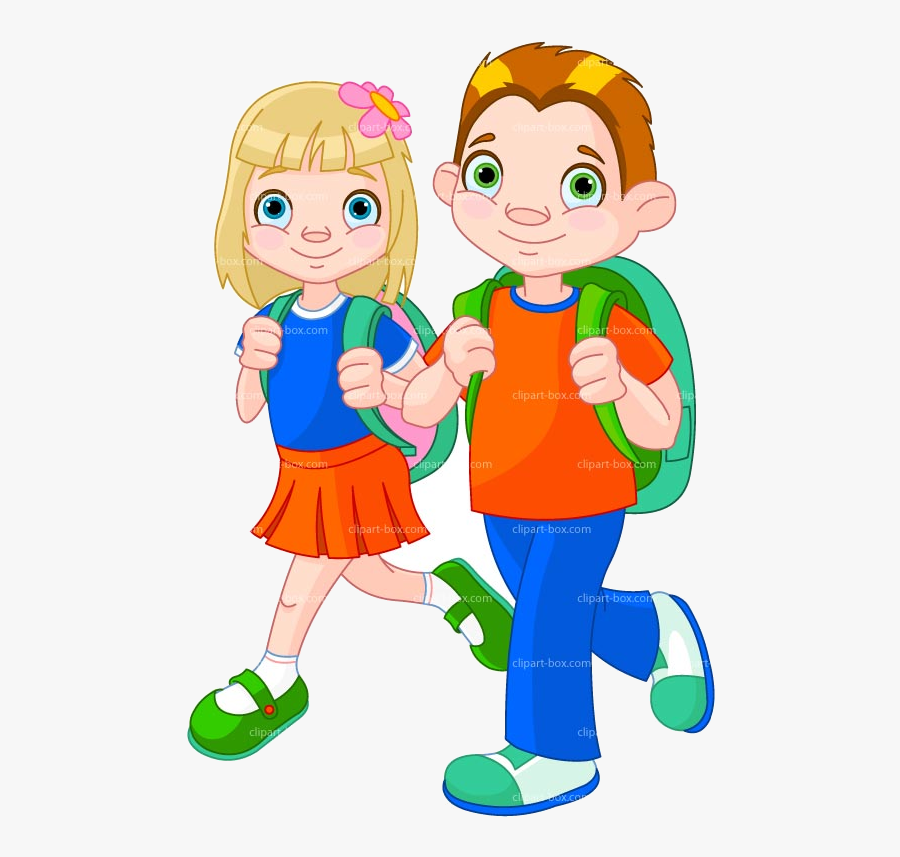 School Kids Going To Clipart Free Best Transparent - Students Walking Clipart, Transparent Clipart