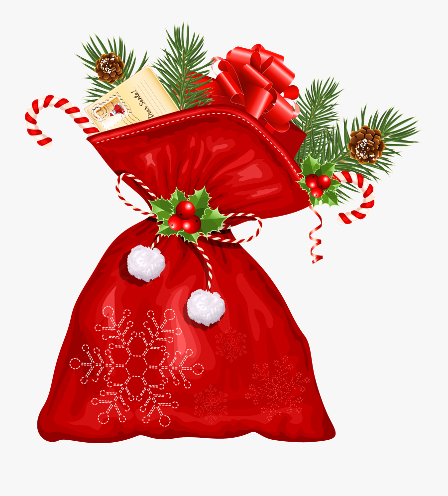 Santa Claus Bag Png, Transparent Clipart