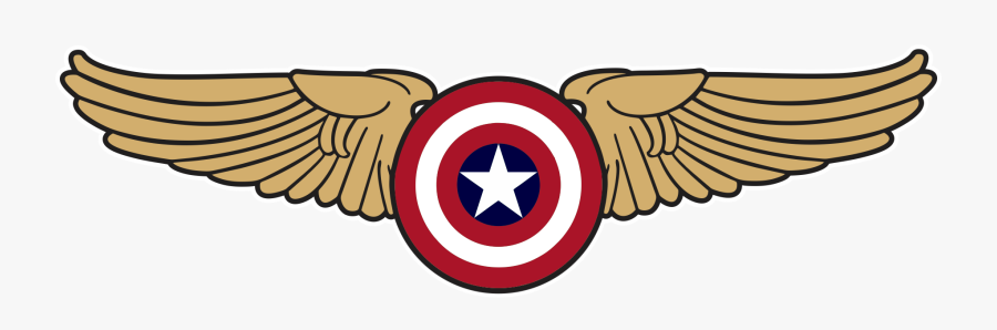 Wings Clipart Aviation Wing - Captain America Logo Wings Png, Transparent Clipart