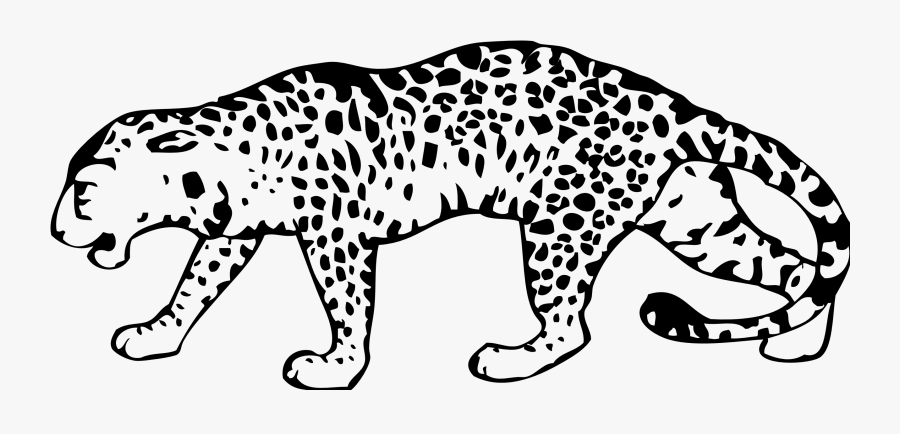 Black And White Leopard Clip Art, Transparent Clipart