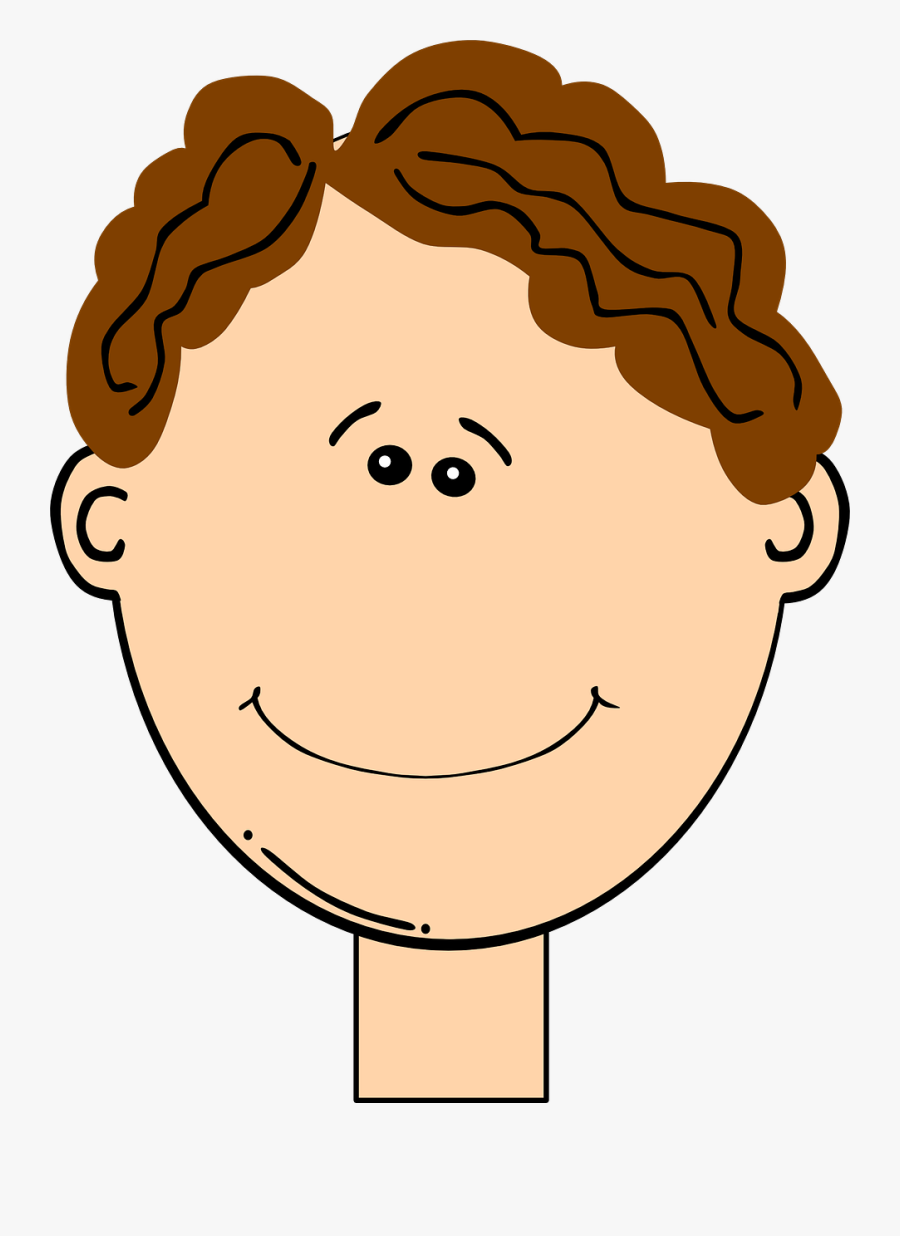 Student, Boy, Happy, Kid, Child, Brow, Hair - Boy Curly Hair Clipart, Transparent Clipart