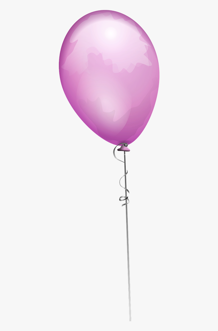 Balloon Purple String Floating Png Image - Balloon, Transparent Clipart