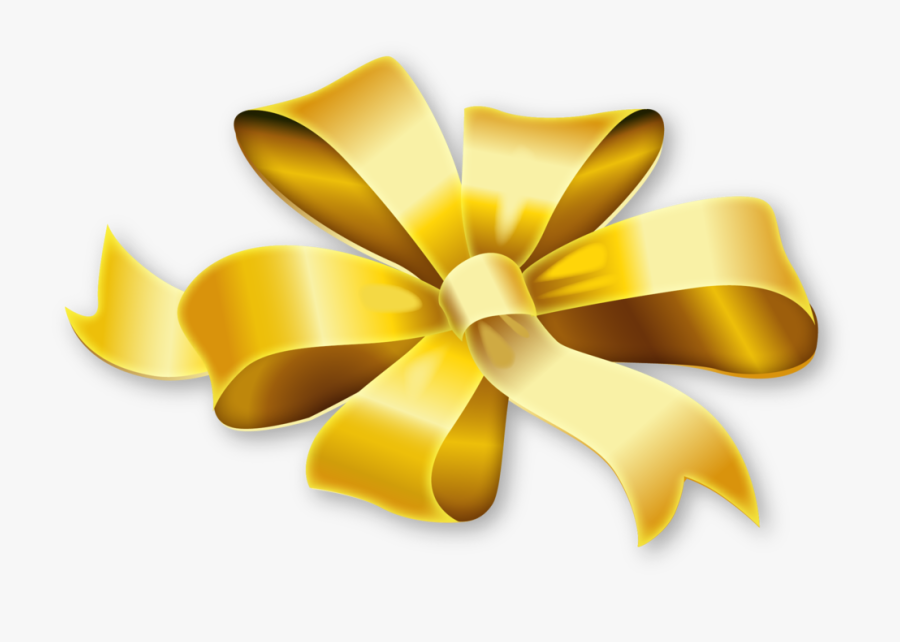 Gold Christmas Bow Png, Transparent Clipart