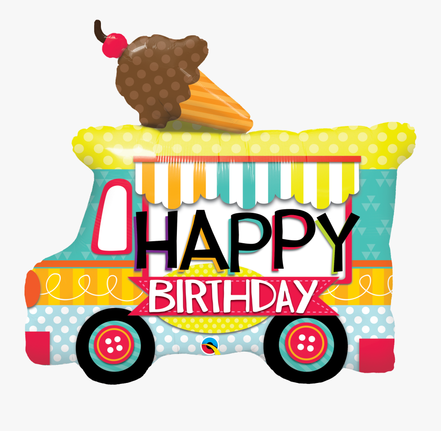 Birthday Ice Cream Truck Clipart , Png Download - Happy Birthday Ice Cream Truck, Transparent Clipart