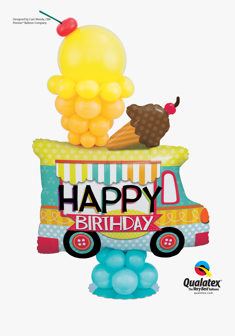 Let"s Celebrate On Your Special Day With Balloon Around - Ice Cream Man Happy Birthday, Transparent Clipart