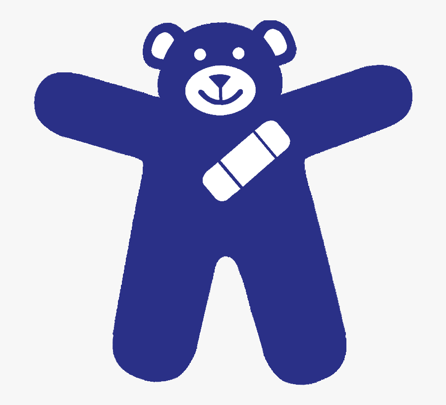 The Symbol A Blue Teddy Bear With A Bandage Over Its - Child Abuse Symbol, Transparent Clipart