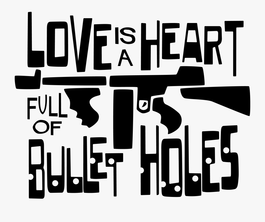 Love Is A Heart - Love Of Bullet, Transparent Clipart
