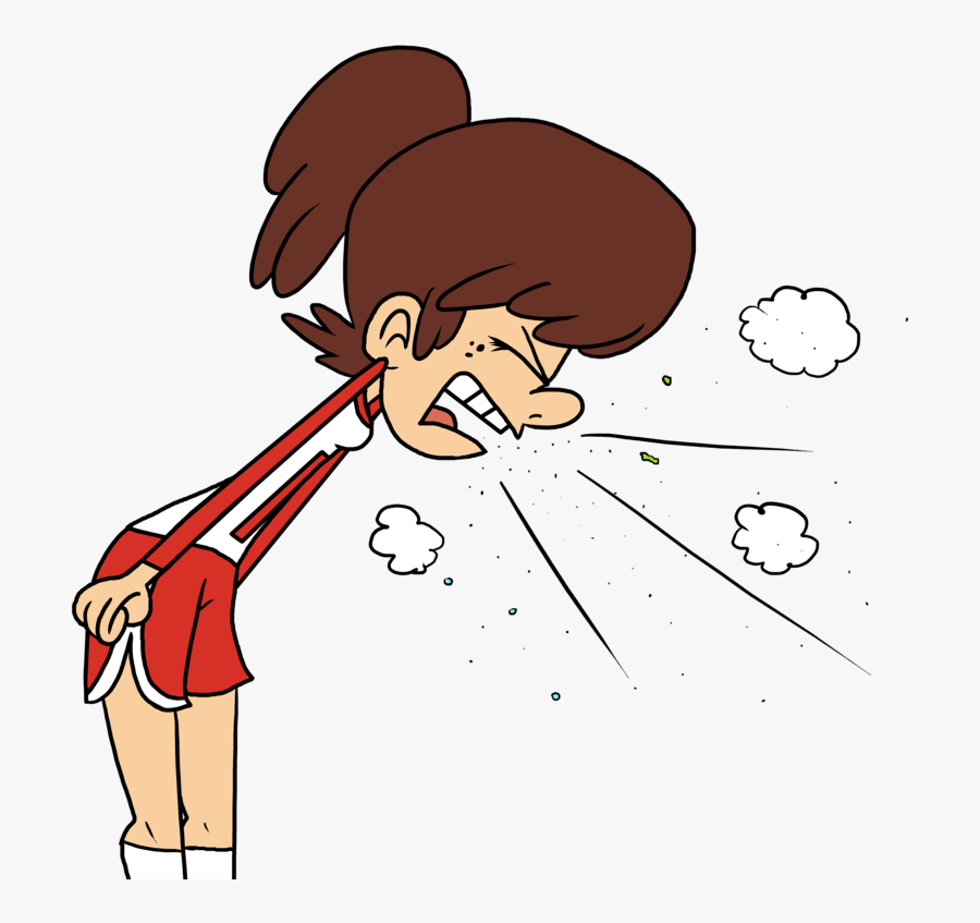 Lori Loud Luan Leni - Person Sneezing Cartoon Png, Transparent Clipart