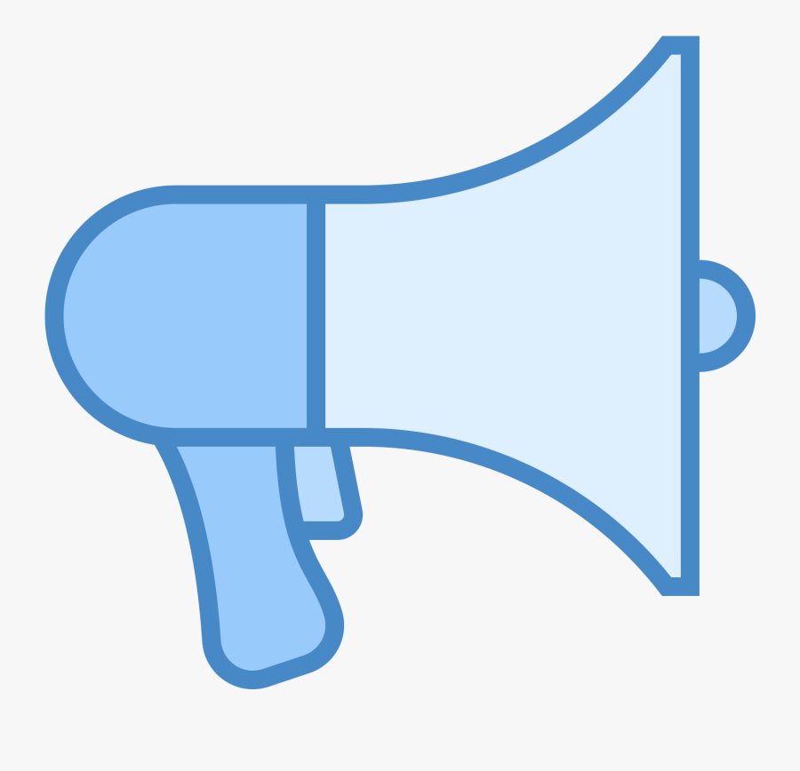 This Is A Megaphone - Advertising Icon Blue, Transparent Clipart