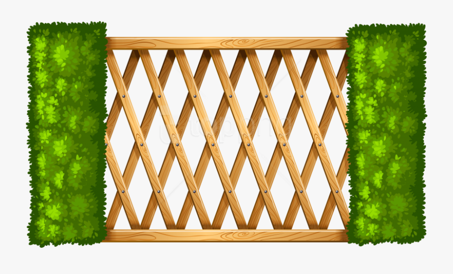 Fence Clipart Square - Wooden Fence For Plants, Transparent Clipart
